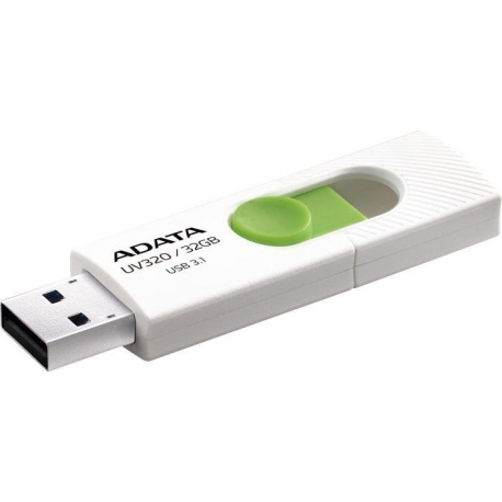 ADATA UV320 - USB flash drive - 32 GB - USB 3.1 - white / green - 0