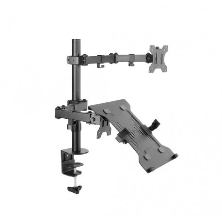 ART L-24 - Mounting kit - for LCD display  /  notebook (adjustable arm) - metal - black - screen size: 13"-32" - desk-mountable - 0