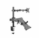 ART L-24 - Mounting kit - for LCD display  /  notebook (adjustable arm) - metal - black - screen size: 13"-32" - desk-mountable