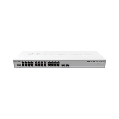 MikroTik Cloud Router Switch CRS326-24G-2S+RM - Switch - L3 - Managed - 24 x 10 / 100 / 1000 + 2 x SFP+ - rack-mountable - Passive PoE - 0