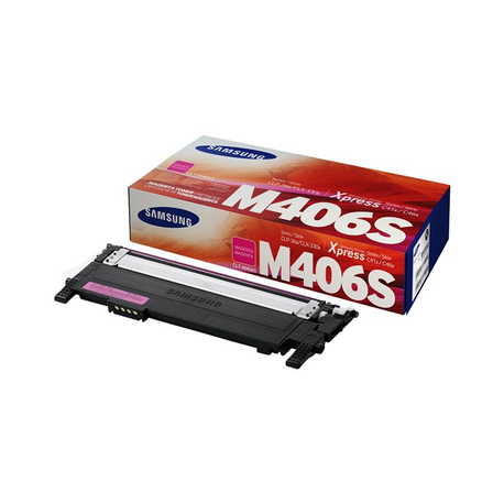 Samsung CLT-M406S - Magenta - original - toner cartridge (SU252A) - for Samsung CLX-3300, 3302, 3303, 3304, 3305, 3306, 3307, SCX-3300, 3301, 3305, 3306 - 0