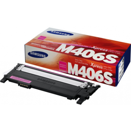 Samsung CLT-M406S - Magenta - original - toner cartridge (SU252A) - for Samsung CLX-3300, 3302, 3303, 3304, 3305, 3306, 3307, SCX-3300, 3301, 3305, 3306 - 1