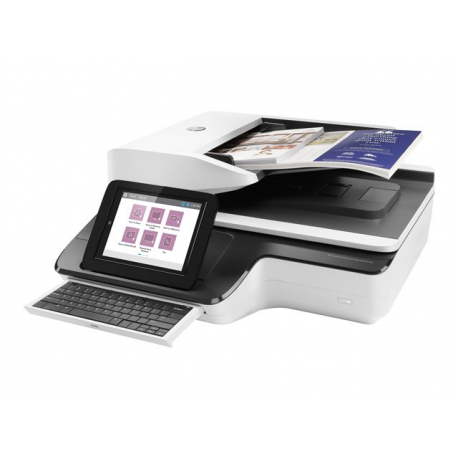 HP ScanJet Enterprise Flow N9120 fn2 - Document scanner - flatbed: CCD / ADF: CIS - Duplex - 297 x 864 mm - 600 dpi x 600 dpi - up to 120 ppm (mono) / up to 120 ppm (colour) - ADF (200 sheets) - up to 20000 scans per day - USB 2.0, Gigabit LAN, USB 2.0 (Host) - 0