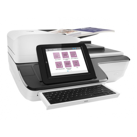 HP ScanJet Enterprise Flow N9120 fn2 - Document scanner - flatbed: CCD / ADF: CIS - Duplex - 297 x 864 mm - 600 dpi x 600 dpi - up to 120 ppm (mono) / up to 120 ppm (colour) - ADF (200 sheets) - up to 20000 scans per day - USB 2.0, Gigabit LAN, USB 2.0 (Host) - 3