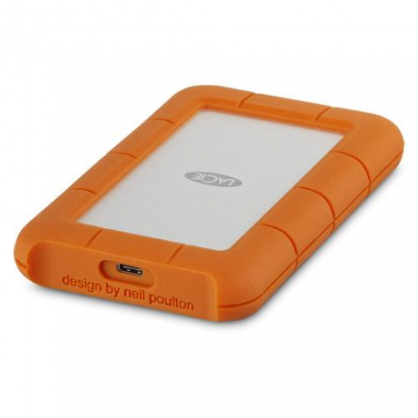 LaCie Rugged Secure STFR2000403 - Hard drive - encrypted - 2 TB - external (portable) - USB 3.1 Gen 1 (USB-C connector) - 256-bit AES - with 2 years Rescue Data Recovery Service Plan - 0