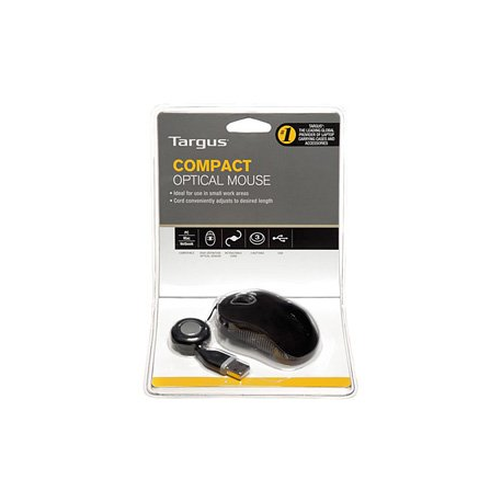 Targus - Mouse - right and left-handed - optical - 3 buttons - wired - USB - black - 6