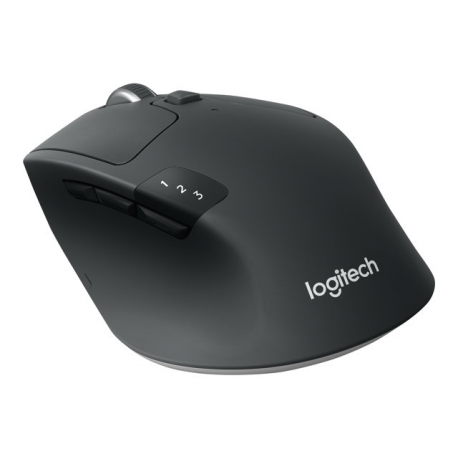 Logitech M720 Triathlon - Mouse - right-handed - optical - 7 buttons - wireless - Bluetooth, 2.4 GHz - USB wireless receiver - 5