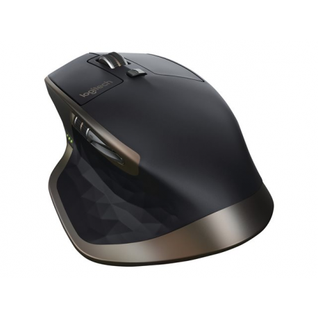 Logitech MX Master - Mouse - laser - 5 buttons - wireless - Bluetooth, 2.4 GHz - USB wireless receiver - meteorite - 3