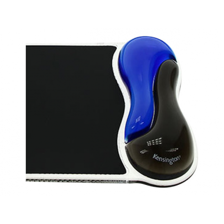 Kensington Duo Gel Mouse Pad Wrist Rest - Mouse pad with wrist pillow - black, blue - TAA Compliant - 4