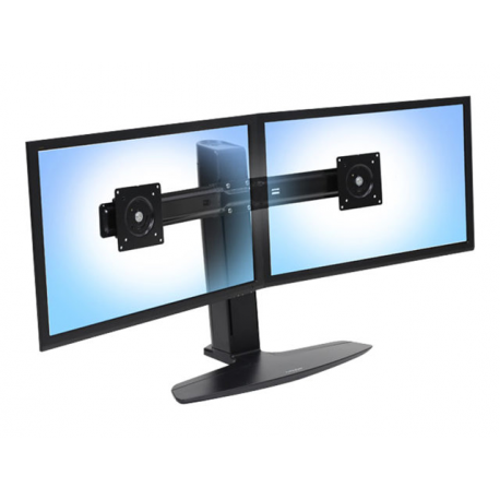 Ergotron Neo-Flex - Stand - for 2 LCD displays - black - screen size: up to 24" - desktop - 1