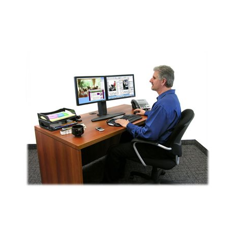 Ergotron Neo-Flex - Stand - for 2 LCD displays - black - screen size: up to 24" - desktop - 4