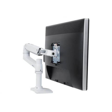 Ergotron LX - Mounting kit (articulating arm, desk clamp mount, pole, extension bracket) - for LCD display - aluminium, steel - white - screen size: up to 34" - desktop - 2