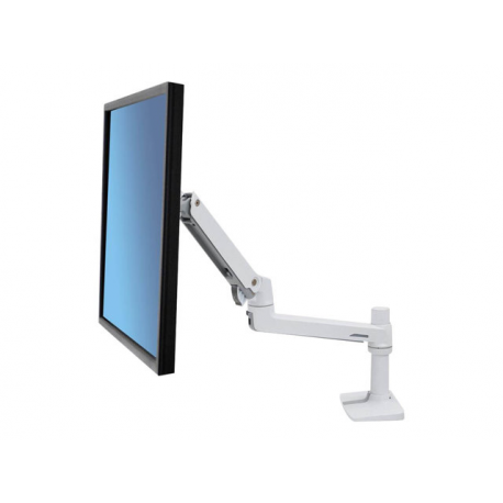 Ergotron LX - Mounting kit (articulating arm, desk clamp mount, pole, extension bracket) - for LCD display - aluminium, steel - white - screen size: up to 34" - desktop - 4