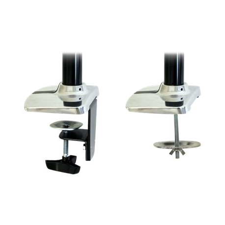 Ergotron LX - Mounting kit (articulating arm, desk clamp mount, extension adapter, grommet-mount base, 7" post) - for LCD display - polished aluminium - screen size: up to 34" - 2