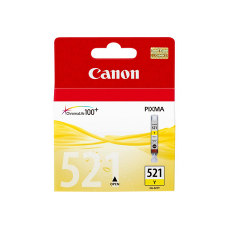 Canon CLI-521Y - 9 ml - yellow - original - ink tank - for PIXMA iP3600, iP4700, MP540, MP550, MP560, MP620, MP630, MP640, MP980, MP990, MX860, MX870 - 0