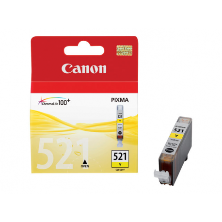 Canon CLI-521Y - 9 ml - yellow - original - ink tank - for PIXMA iP3600, iP4700, MP540, MP550, MP560, MP620, MP630, MP640, MP980, MP990, MX860, MX870 - 1
