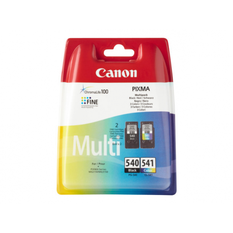 Canon PG-540 / CL-541 Multipack - 2-pack - black, colour (cyan, magenta, yellow) - original - ink tank - for PIXMA MG3150, MG3510, MG3550, MG3650, MG4250, MX395, MX475, MX525, MX535, TS5150, TS5151 - 1