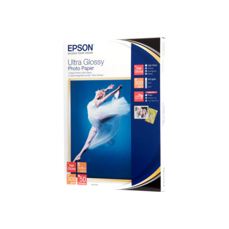 Epson Ultra Glossy Photo Paper - Glossy - 130 x 180 mm 50 sheet(s) photo paper - for EcoTank ET-1810, 2810, 2811, 2814, 2815, 2820, 2825, 2826, 2850, 2851, 2856, 4800, 4850 - 2