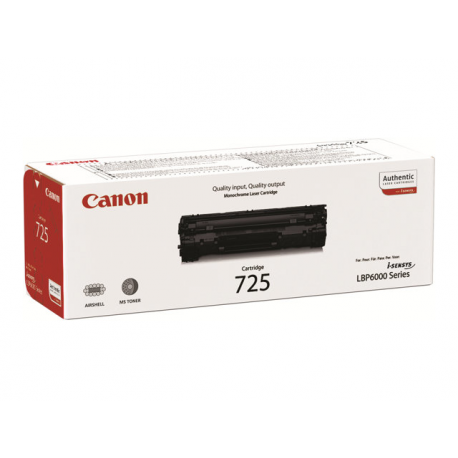 Canon CRG-725 - Black - original - toner cartridge - for i-SENSYS LBP6000, LBP6000B, LBP6020, LBP6020B, LBP6030, LBP6030B, LBP6030w - 5