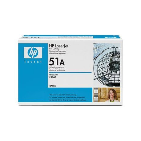 HP 51A - Black - original - LaserJet - toner cartridge (Q7551A) - for LaserJet M3027, M3027x, M3035, M3035xs, P3005, P3005d, P3005dn, P3005n, P3005x - 2