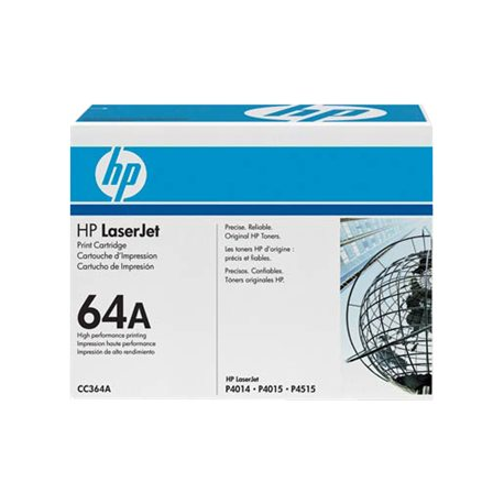 HP 64A - Black - original - LaserJet - toner cartridge (CC364A) - for LaserJet P4014, P4015, P4515 - 1