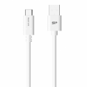 Silicon Power Boost Link PVC LK10AC - USB cable - USB-C (M) to 4 pin mini-USB Type A (M) - USB 2.0 - 2.4 A - 1 m - white