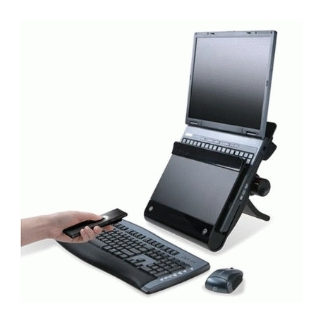 Neomounts by Newstar NOTEBOOK-D100 - Mounting kit - for notebook (full-motion) - black - screen size: 10"-22" - desk-mountable - 1