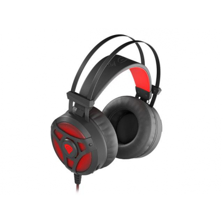 Natec Genesis Neon 360 - Headset - on-ear - wired - 3.5 mm jack - black, red - 0
