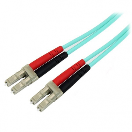 StarTech.com 2m Fiber Optic Cable - 10 Gb Aqua - Multimode Duplex 50 / 125 - LSZH - LC / LC - OM3 - LC to LC Fiber Patch Cable - Patch cable - LC multi-mode (M) to LC multi-mode (M) - 2 m - fibre optic - duplex - 50 / 125 micron - aqua - for P / N: J9152AST, MASFP10GBSR, SFP10GBLRMST, SFP10GBSRST, SFP10GSRSST, SFP10GSRXST - 1