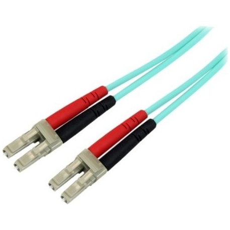 StarTech.com 2m Fiber Optic Cable - 10 Gb Aqua - Multimode Duplex 50 / 125 - LSZH - LC / LC - OM3 - LC to LC Fiber Patch Cable - Patch cable - LC multi-mode (M) to LC multi-mode (M) - 2 m - fibre optic - duplex - 50 / 125 micron - aqua - for P / N: J9152AST, MASFP10GBSR, SFP10GBLRMST, SFP10GBSRST, SFP10GSRSST, SFP10GSRXST - 3