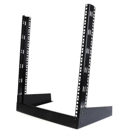 StarTech.com 12U Open Frame Network Rack - 19" 2 Post Free Standing Desktop Rack for Computer, AV, Media, IT, Data & Server Room Equipment (RK12OD) - Rack open frame - black - 12U - 19" - for P / N: CABCAGENUTS6, CABSCREWM52, CABSCREWSM6, CABSCRWM520, CABSCRWM620, CABSCRWS1224 - 1