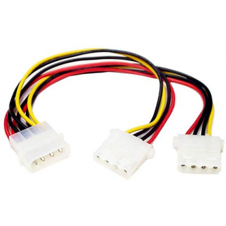 StarTech.com LP4 to 2x LP4 Power Y Splitter Cable M / F - LP4 Splitter - Molex Y Splitter - Molex Splitter (PYO2L) - Power cable - 4 PIN internal power (F) to 4 PIN internal power (M) - 0.2 m - for P / N: ATX2POWER450, ATX2POWR350E, ATX2POWR400E, HSB225S3R, IDE2SAT2, S25SLOTR, SATSASBP425 - 1