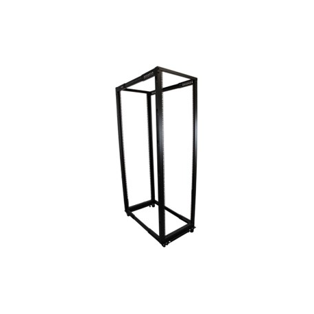 StarTech.com 42U 19" Open Frame Server Rack, 4 Post Adjustable Depth 23-41" Mobile, Free Standing Rolling Network / Computer Equipment Data Rack, Dell PowerEdge, HP ProLiant ThinkServer - Adjustable Server Rack (4POSTRACK42) - Rack - black - 42U - for P / N: CABSCREWM5B, CABSCREWSM5, CABSCREWSM5B, CABSCREWSM62, CABSCREWSM6B, CABSCRWS1224 - 9