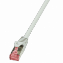 LogiLink PrimeLine - Patch cable - RJ-45 (M) to RJ-45 (M) - 0.25 m - SFTP, PiMF - CAT 6 - halogen-free, snagless - white