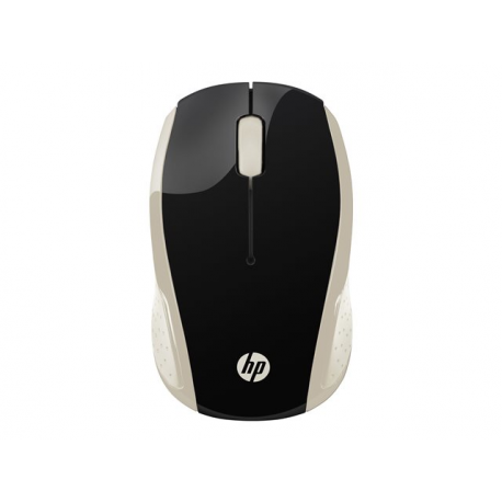HP 200 - Mouse - right and left-handed - optical - wireless - 2.4 GHz - USB wireless receiver - silk gold - for OMEN Obelisk by HP 875; HP 27; ENVY x360 Laptop; Laptop 15; Pavilion Gaming Laptop 15 - 1
