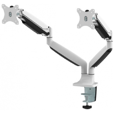Neomounts by Newstar Select NM-D750D - Mounting kit - for 2 LCD displays (full-motion) - white - screen size: 10"-32" - clamp mountable, grommet, desk-mountable - 1