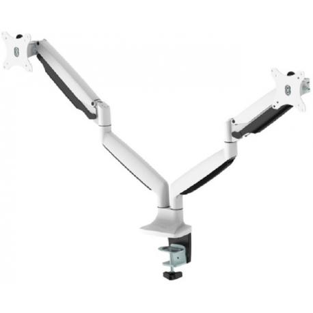 Neomounts by Newstar Select NM-D750D - Mounting kit - for 2 LCD displays (full-motion) - white - screen size: 10"-32" - clamp mountable, grommet, desk-mountable - 2