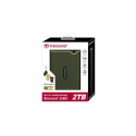Transcend StoreJet 25M3 - Hard drive - 2 TB - external (portable) - 2.5" - USB 3.1 Gen 1 - 256-bit AES - iron grey