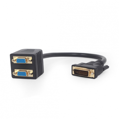 Cablexpert - Adapter - DVI-I male to HD-15 (VGA) female - 30 cm - black - 1080p support, passive - 0