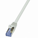 LogiLink PrimeLine - Patch cable - RJ-45 (M) to RJ-45 (M) - 25 cm - SFTP, PiMF - CAT 6a - halogen-free - grey