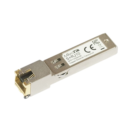 MikroTik S+RJ10 - SFP+ transceiver module - 10 GigE, 5 GigE, 2.5 GigE - 10Base-T, 100Base-TX, 1000Base-T, 10GBase-T, 2.5GBase-T, 5GBase-T / RJ-45 - up to 200 m - 0