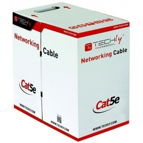 Techly Professional - Bulk cable - 305 m - foiled unshielded twisted pair (F / UTP) - CAT 5e - outdoor, solid - black - 0