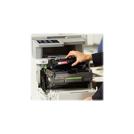 Brother MFC-L9570CDW - Multifunction printer - colour - laser - 215.9 x 355.6 mm (original) - A4 / Legal (media) - up to 31 ppm (copying) - up to 31 ppm (printing) - 300 sheets - 33.6 Kbps - USB 2.0, Gigabit LAN, Wi-Fi(n), USB host, NFC - 10