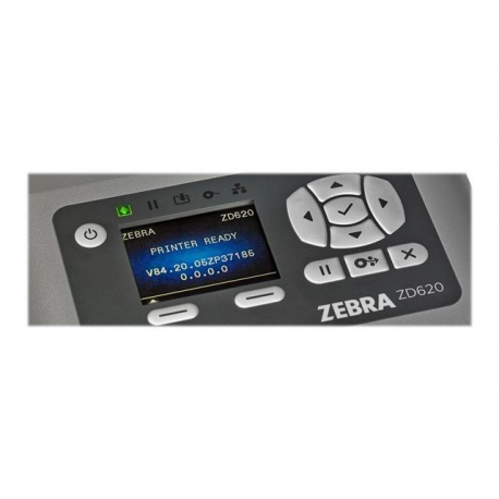 Zebra ZD620 - Label printer - thermal transfer - Roll (11.8 cm) - 300 dpi - up to 152 mm / sec - USB 2.0, LAN, serial, USB host, Wi-Fi(ac), Bluetooth 4.1, Bluetooth LE - tear bar - grey - 2