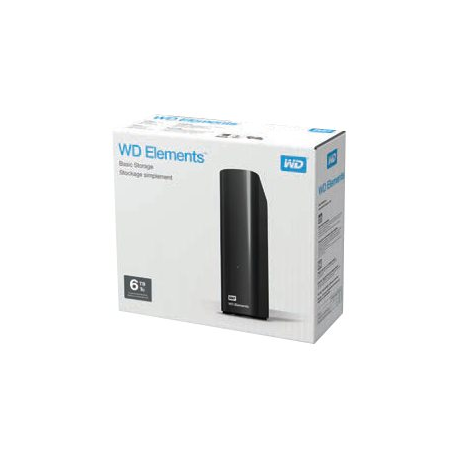 WD Elements Desktop WDBWLG0060HBK - Hard drive - 6 TB - external (desktop) - USB 3.0 - black - 3