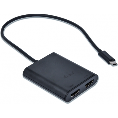 i-Tec - External video adapter - USB-C 3.1 - 2 x HDMI - black - 2
