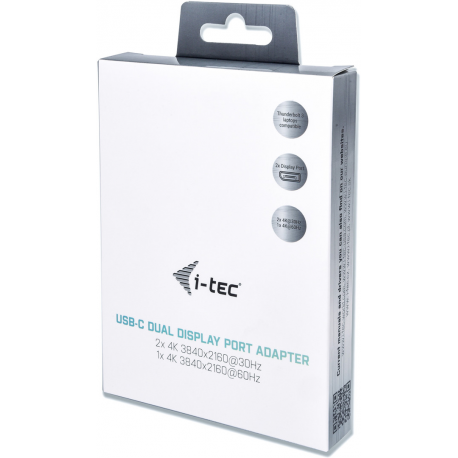 i-Tec - External video adapter - USB-C 3.1 - 2 x DisplayPort - black - 5