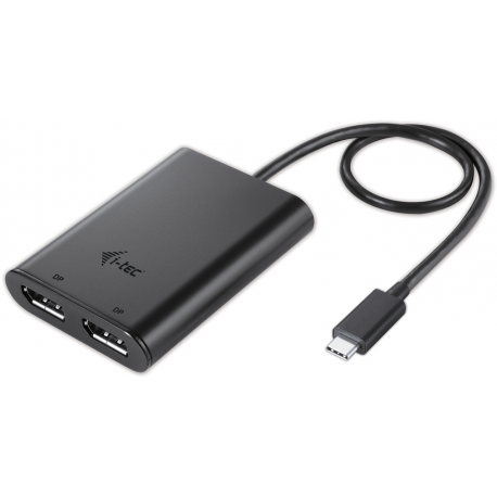 i-Tec - External video adapter - USB-C 3.1 - 2 x DisplayPort - black - 7