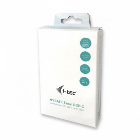 i-Tec MySafe - Storage enclosure - 2.5" - SATA 6Gb / s - USB 3.1 (Gen 2), Thunderbolt 3 - 3