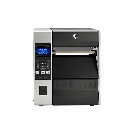 Zebra ZT620 - Label printer - direct thermal  /  thermal transfer - Roll (17.8 cm) - 203 dpi - up to 305 mm / sec - USB, serial, Gigabit LAN, USB host, NFC, Bluetooth 4.0, Wi-Fi(ac) - tear bar - 2